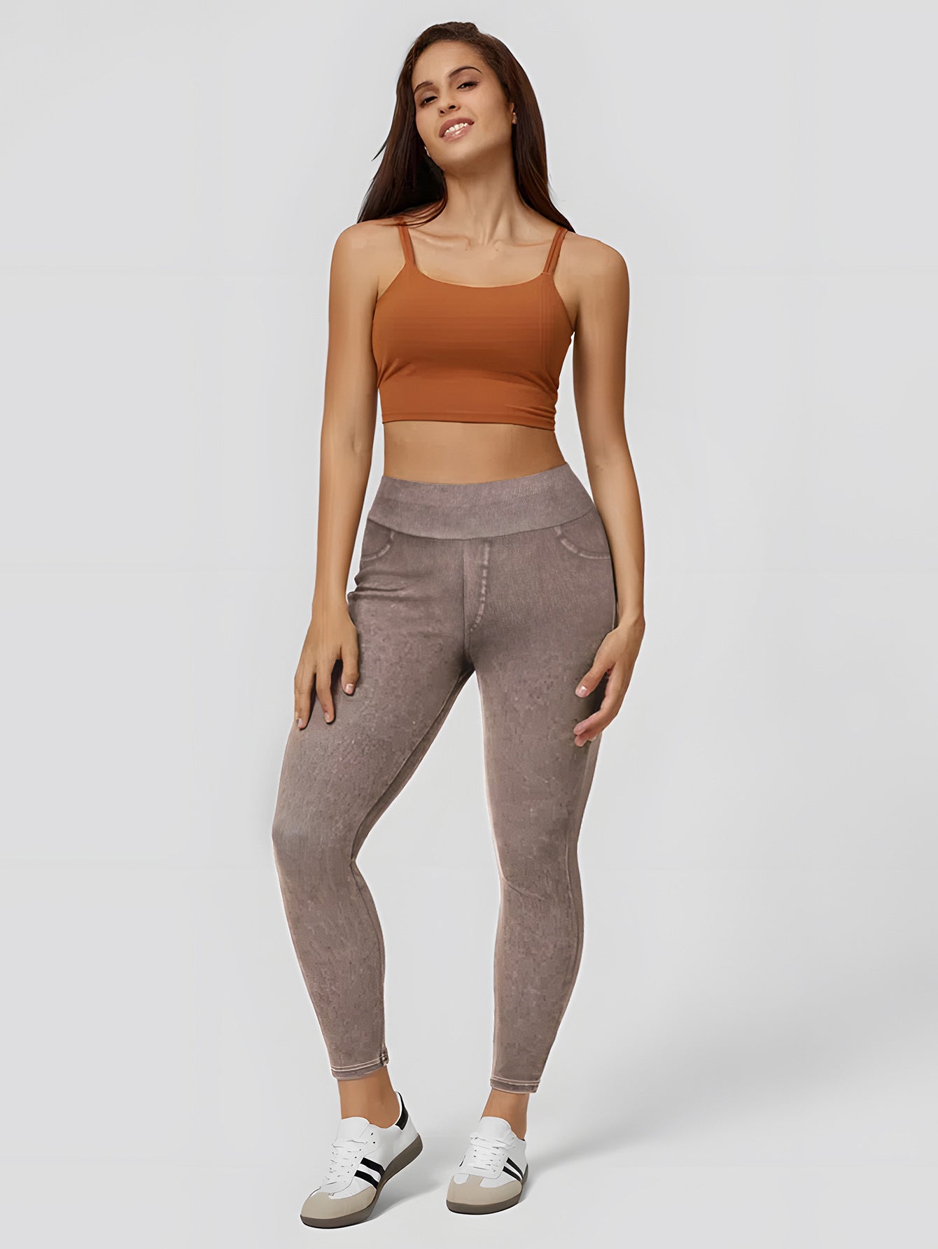 Skinny Jeggings Women High Waist Pull On Casual