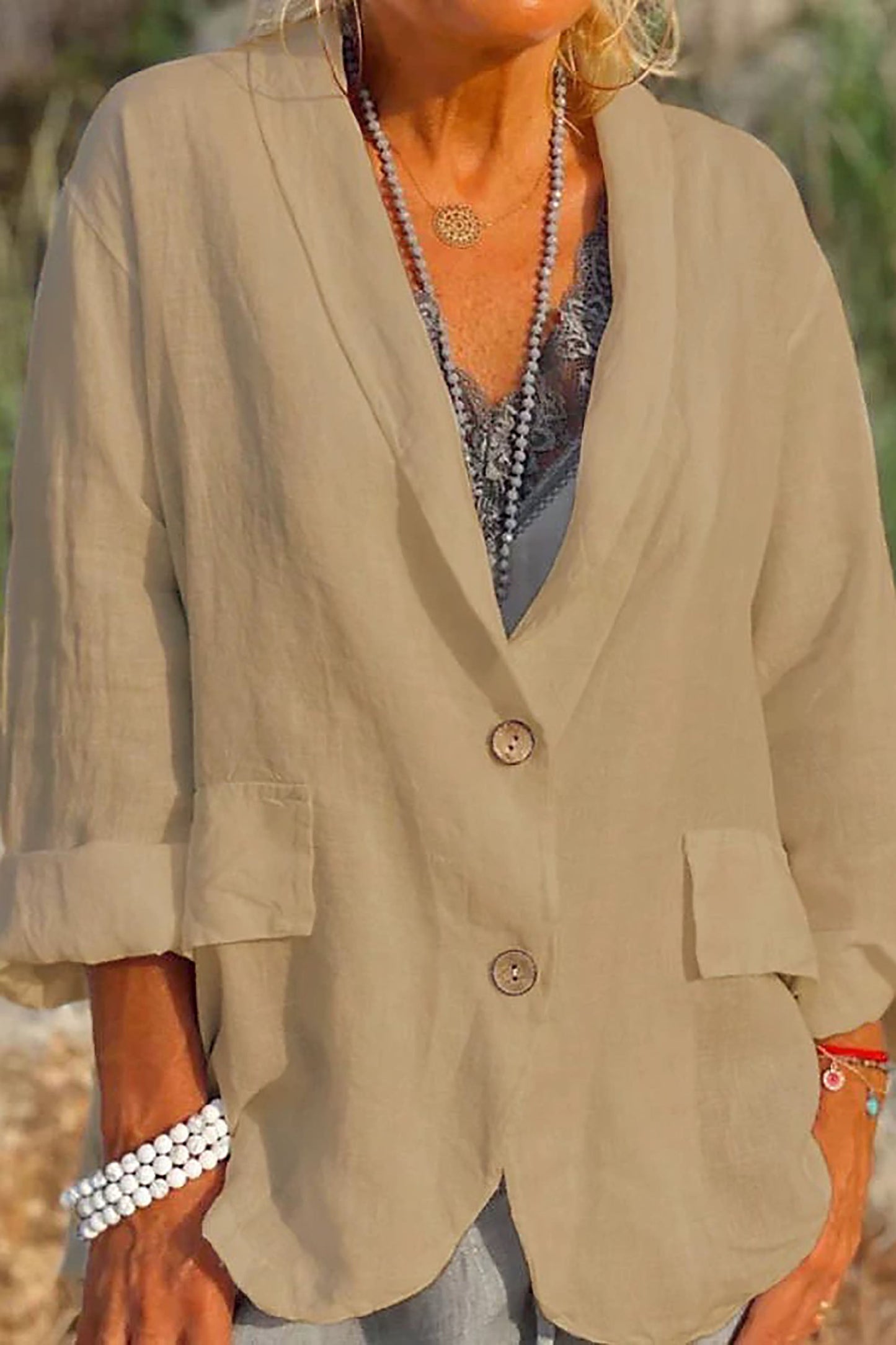 Light Blazer Women Loose Fit Casual Business Summer