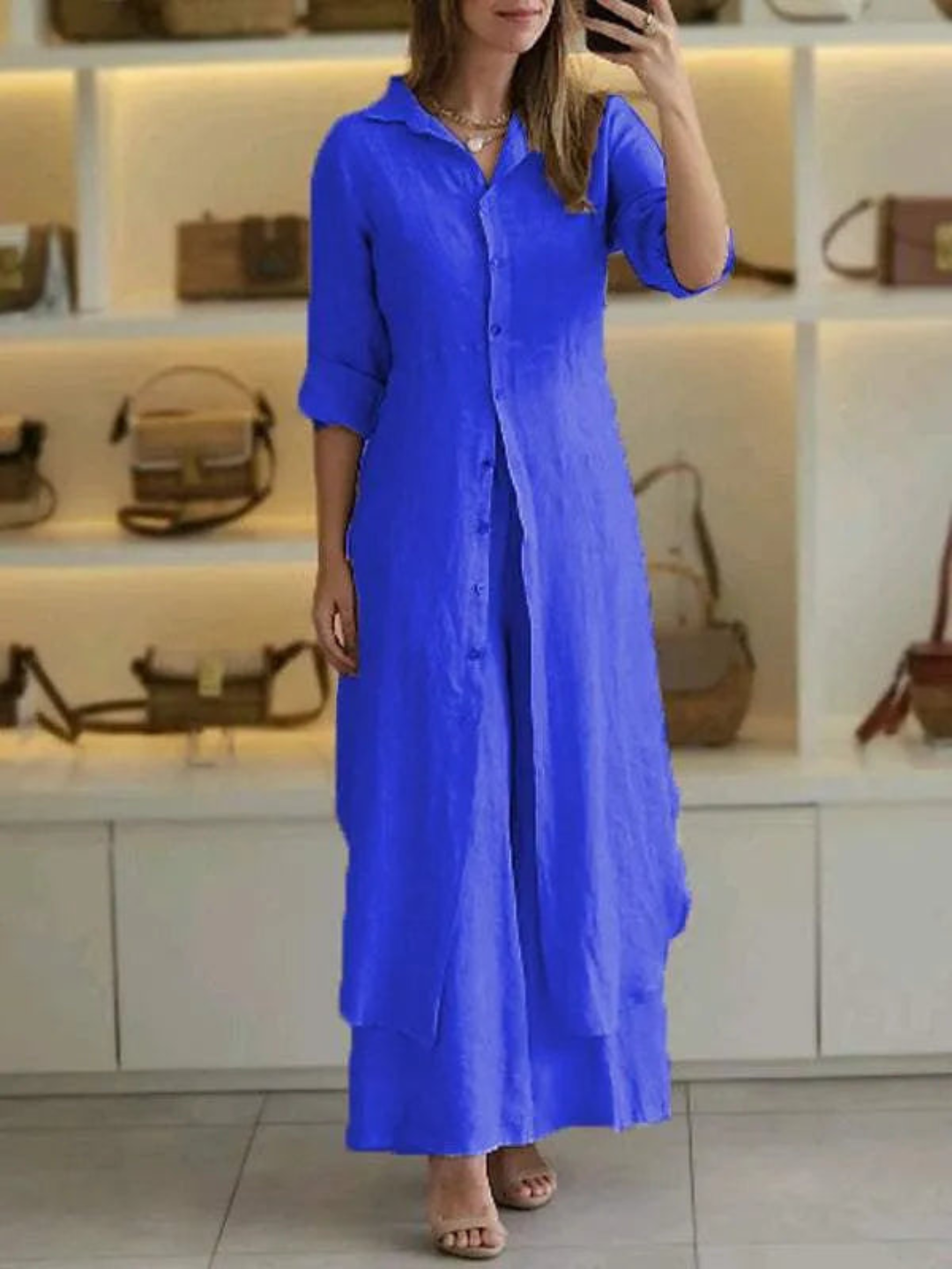 Two-Piece Set Women Loose Fit Summer Casual Business