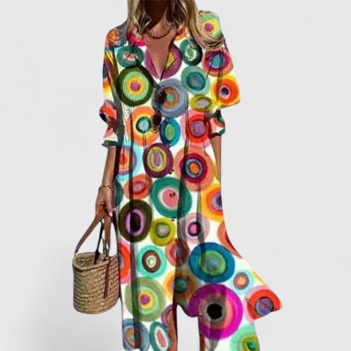 Boho Dress Women Regular Fit Casual Elegant