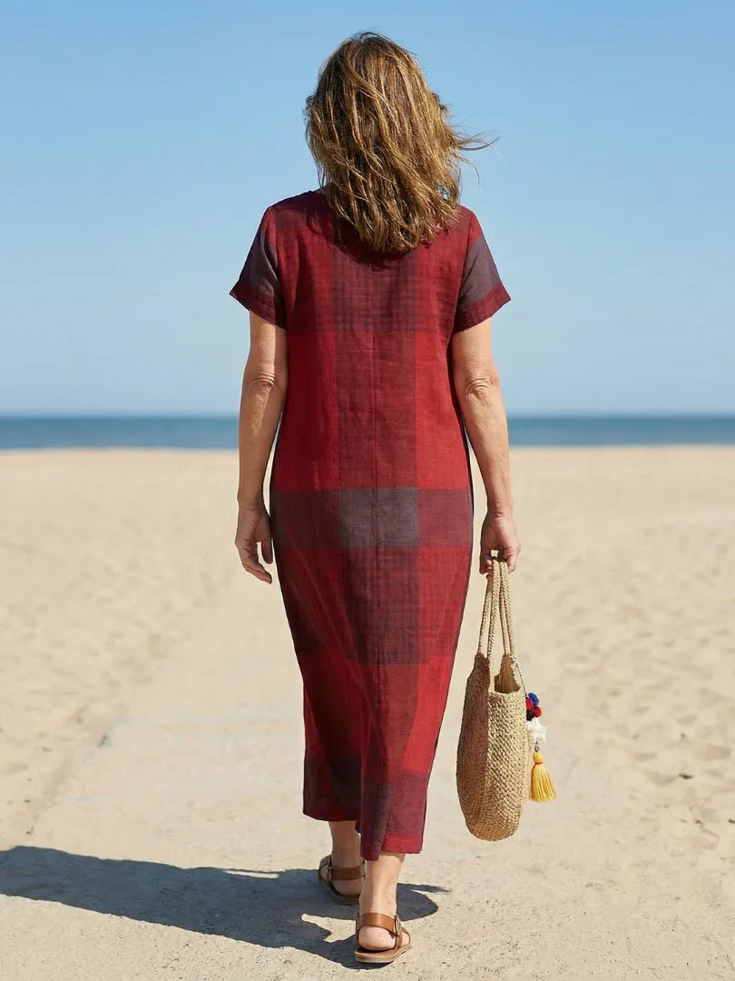 Midi Dress Women Relaxed Fit Casual