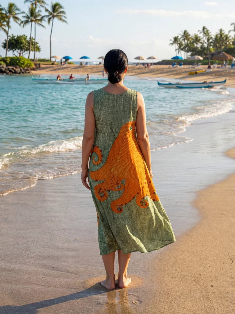 Midi Dress Women Relaxed Fit Casual Summer