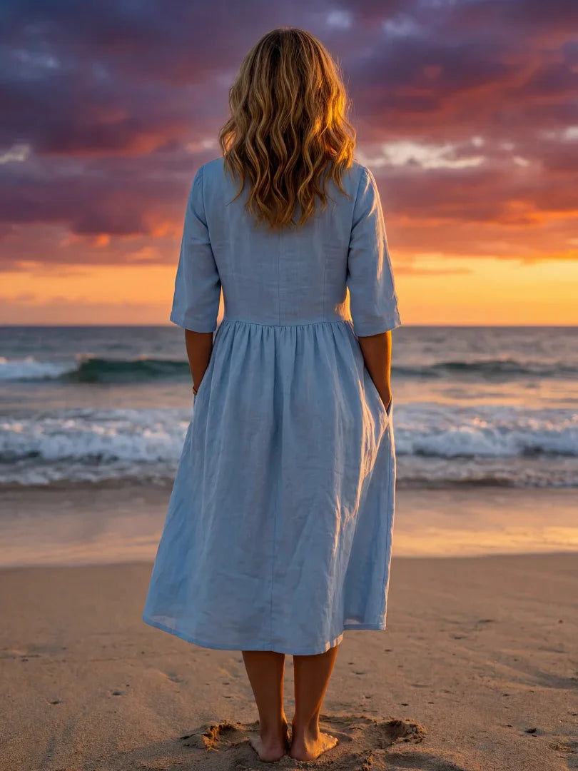 Midi Dress Women Relaxed Fit Casual Summer