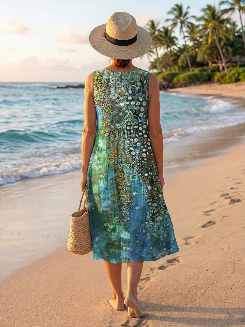 Midi Dress Women Relaxed Fit Casual