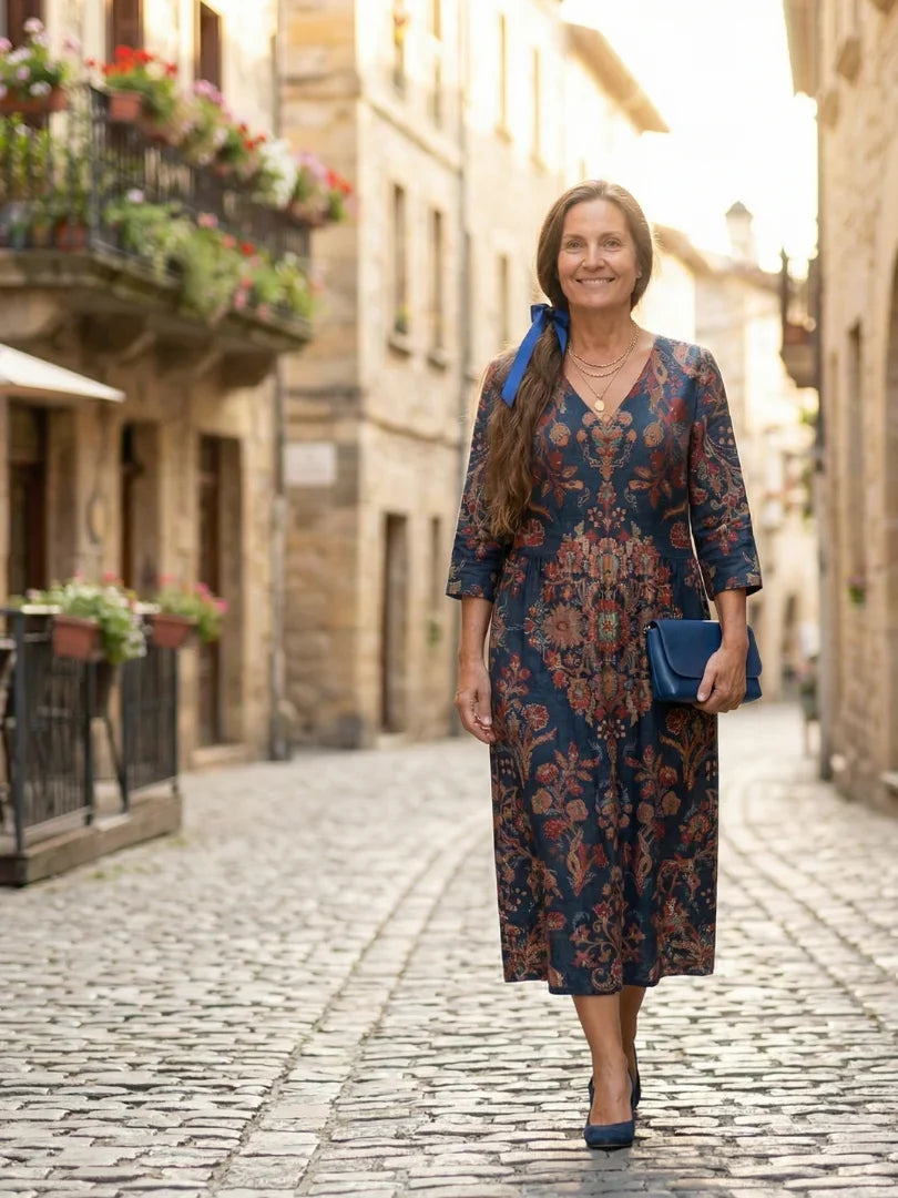 Midi Dress Women Relaxed Fit Casual