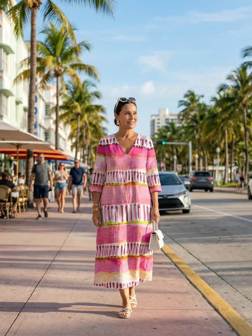 Midi Dress Women Relaxed Fit Casual