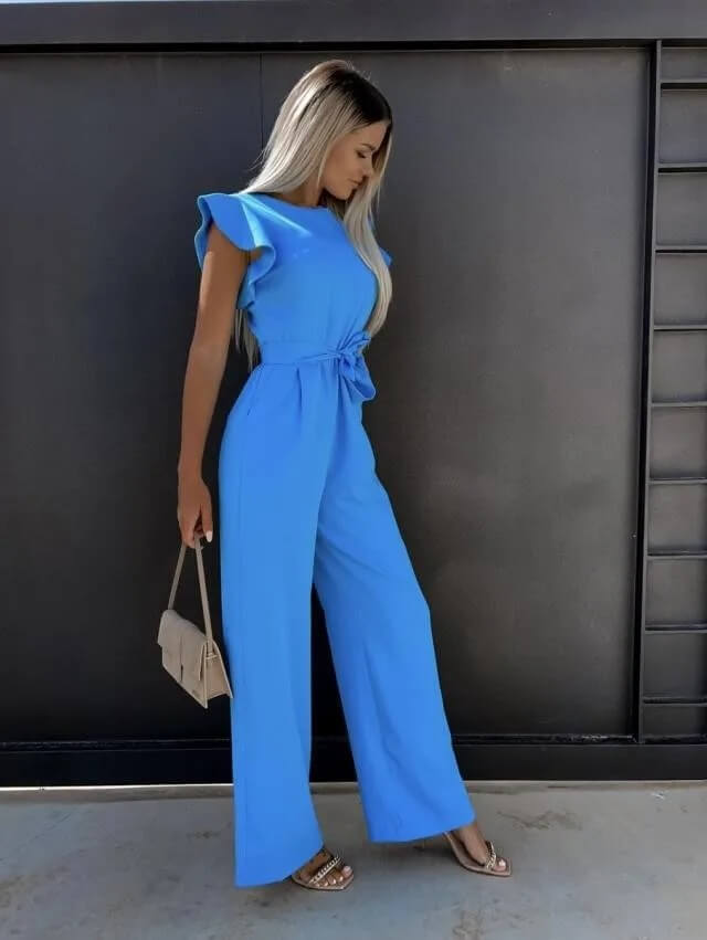 Wide-Leg Jumpsuit Women Regular Fit Formal Occasion