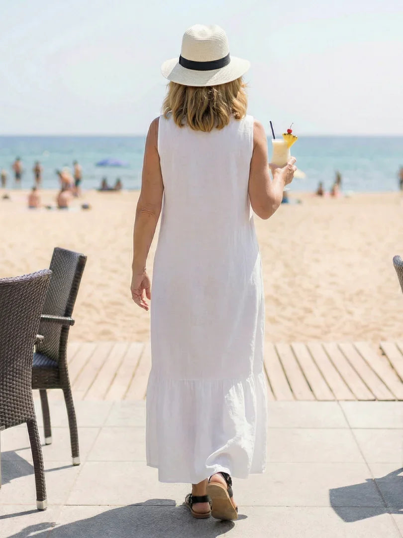 Midi Dress Women Relaxed Fit Casual