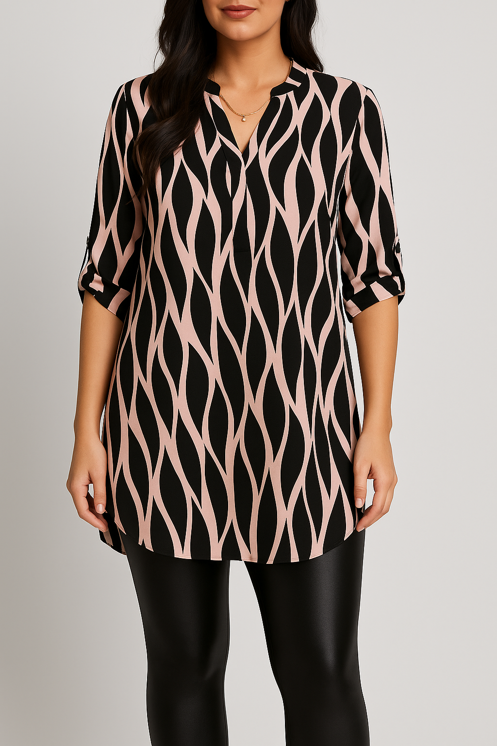 Blouse Women Loose Fit Casual Versatile Tunic
