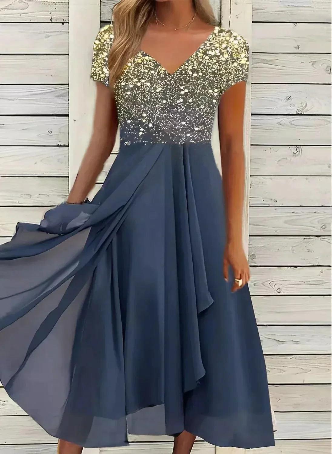 Evening Dress Women Waist-Defining Fit Elegant Occasion
