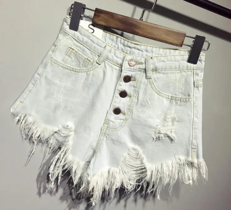 Distressed Shorts Women Regular Fit Casual Summer