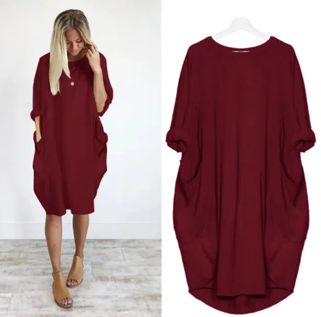 Summer Dress Women Regular Fit Casual Pockets
