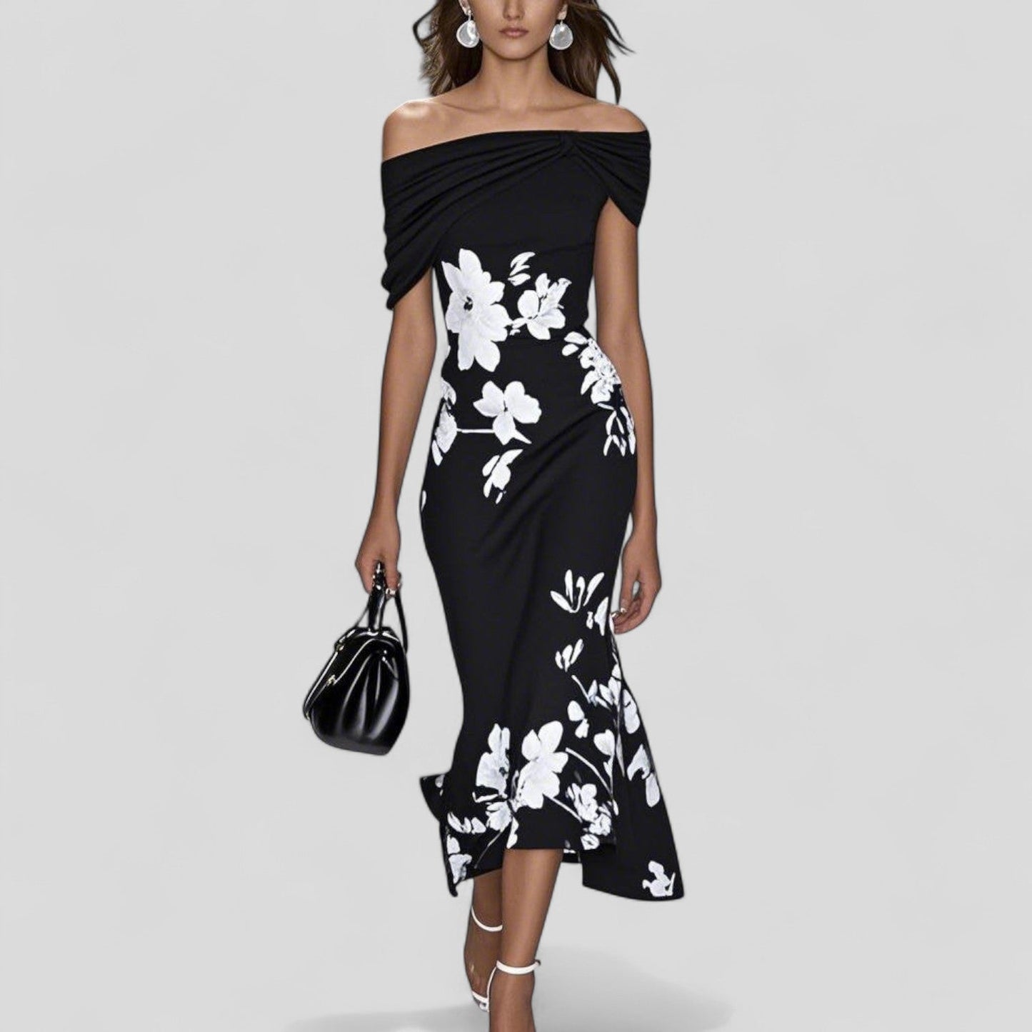 Midi Dress Women Relaxed Fit Casual Elegant