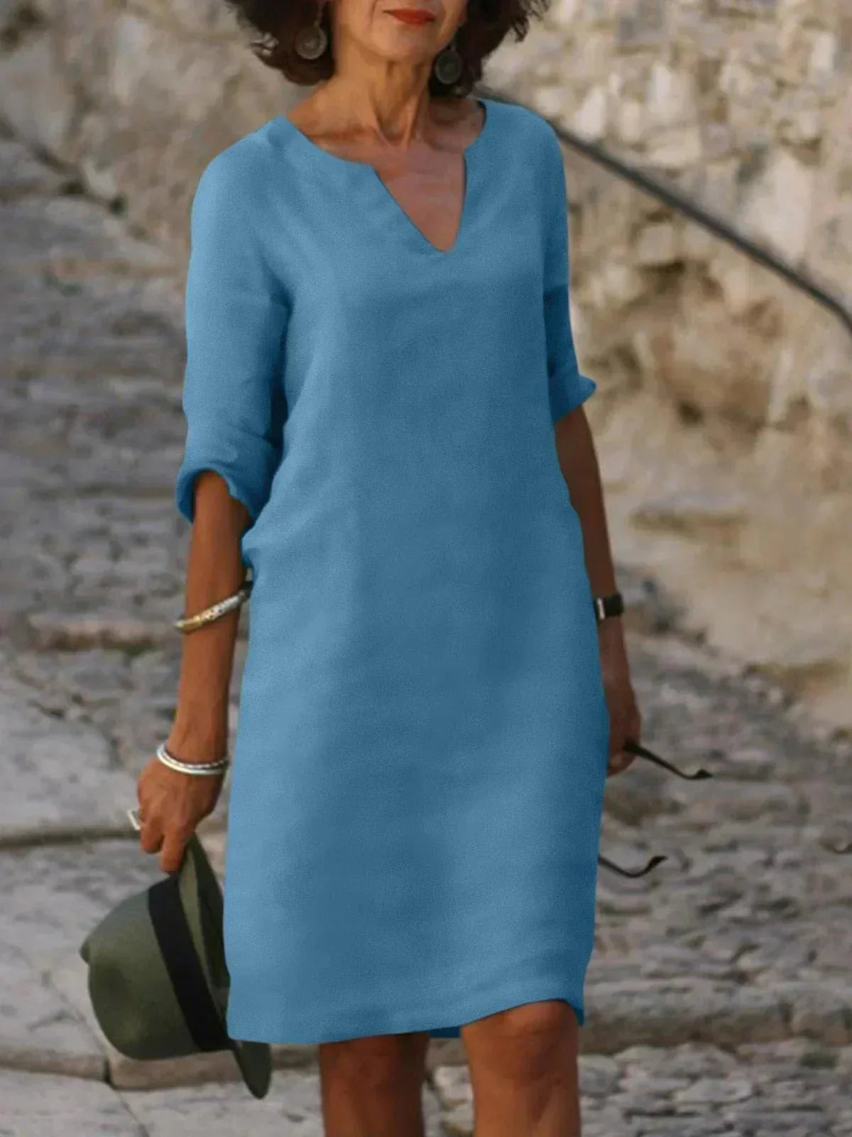 Midi Dress Women Regular Fit Casual Summer Elegant