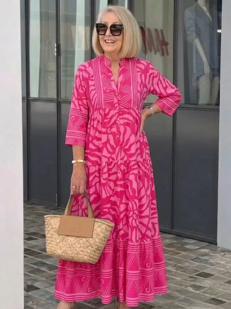 Midi Dress Women Relaxed Fit Casual Summer