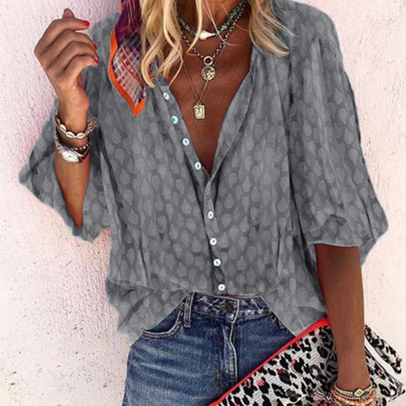 Summer Blouse Women Comfortable Fit Casual Elegant