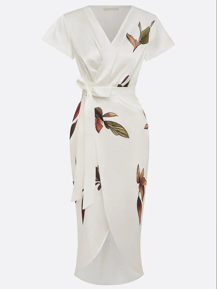 Wrap Dress Women Regular Fit Elegant Occasion