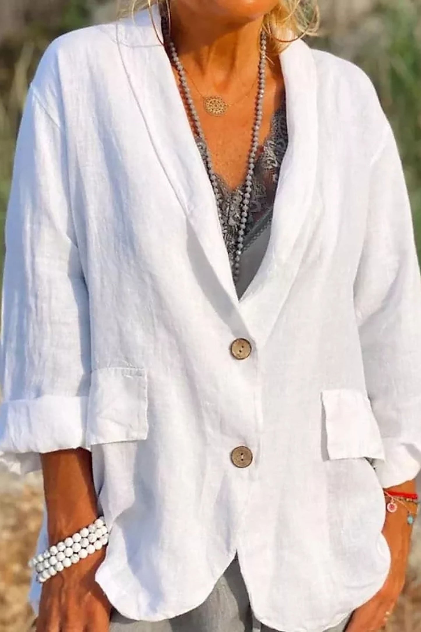 Light Blazer Women Loose Fit Casual Business Summer