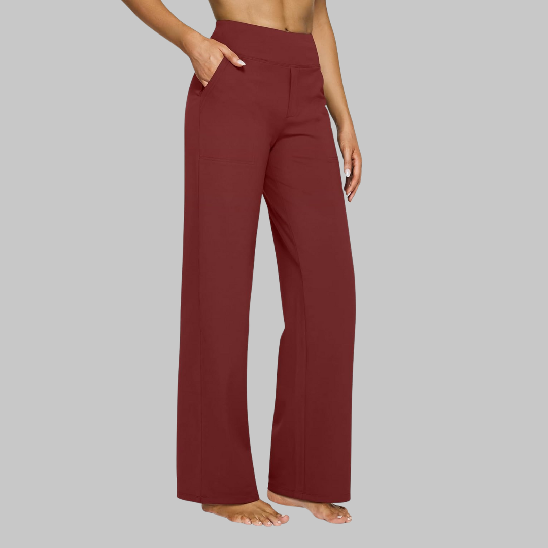 Elegant Straight Leg Trousers Women Regular Fit Casual
