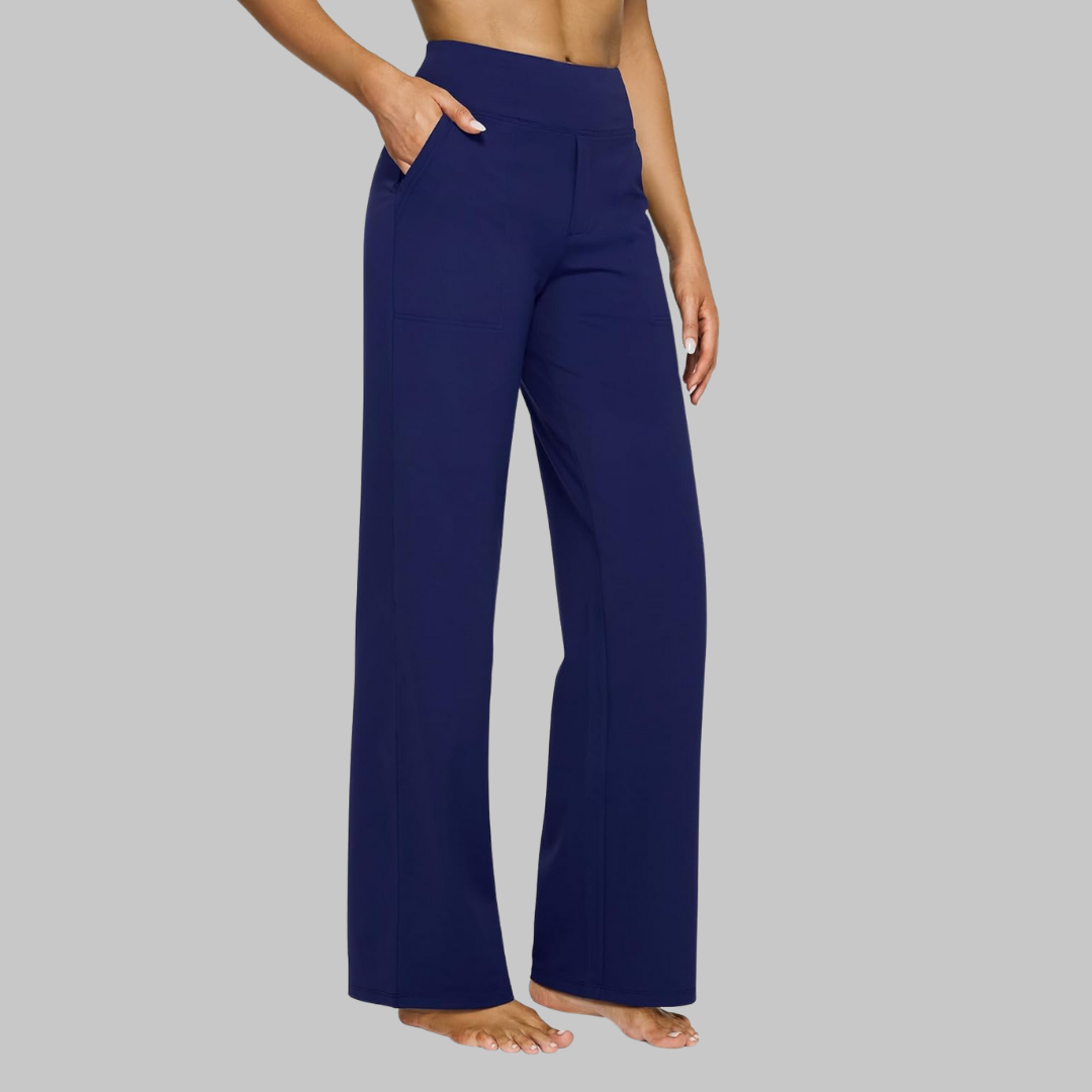Elegant Straight Leg Trousers Women Regular Fit Casual