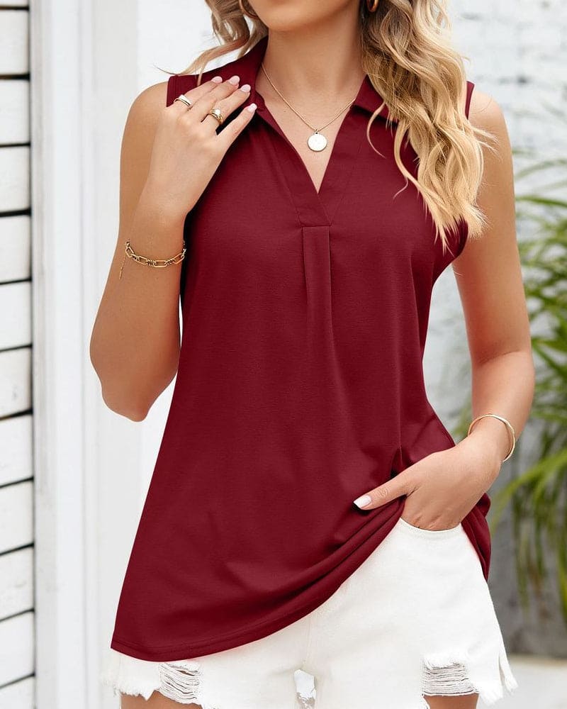 Sleeveless Blouse Women Lightweight Regular Fit Summer Casual