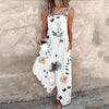 Sleeveless Floral Print Wide-Leg Jumpsuit Women Relaxed Fit Casual Summer