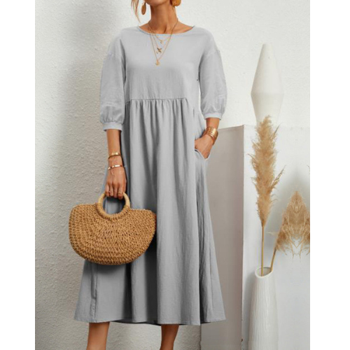 Summer Dress Women Fitted Casual Elegant Midi