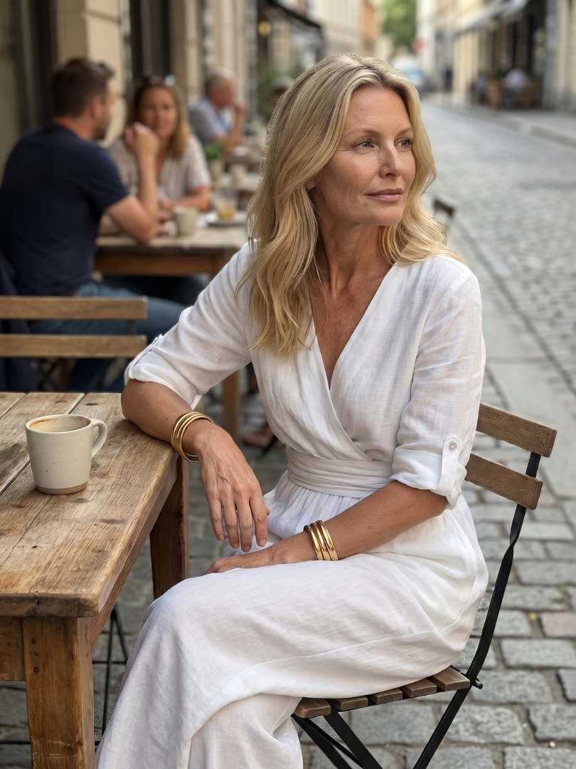 Jumpsuit Women Defined Waist Wide Leg Casual