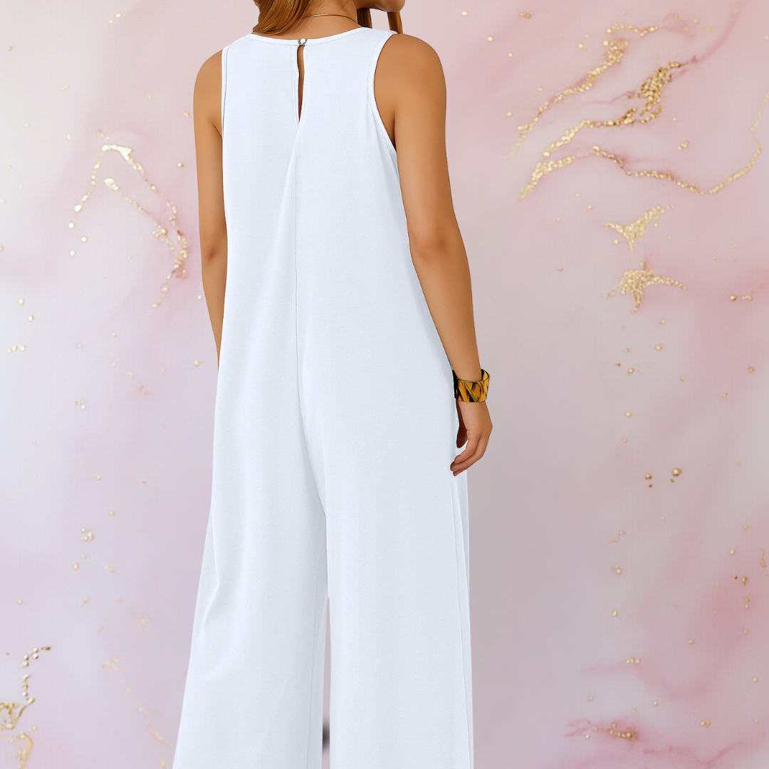Wide Leg Sleeveless Jumpsuit Women Relaxed Fit Casual Summer