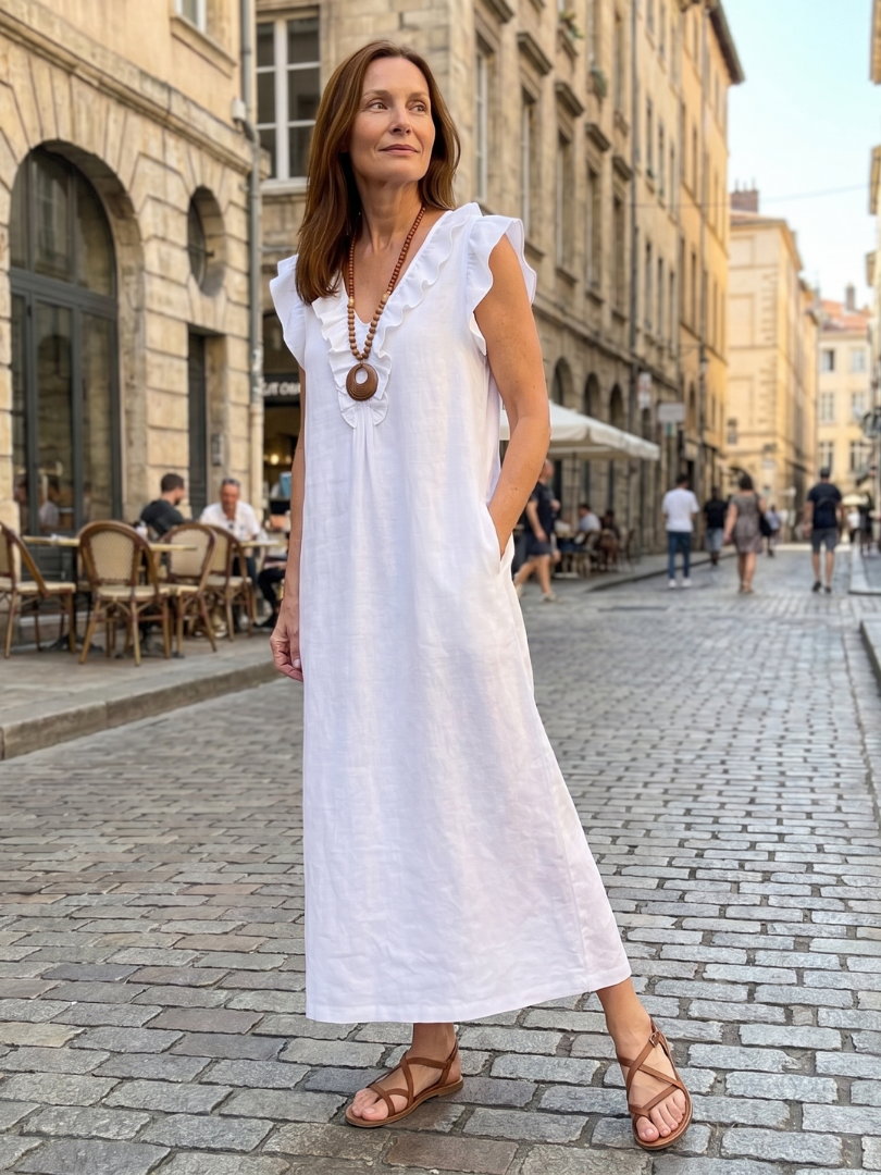 Sleeveless Midi Dress Women Relaxed Fit Casual