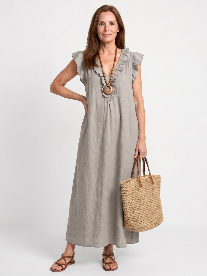 Sleeveless Midi Dress Women Relaxed Fit Casual