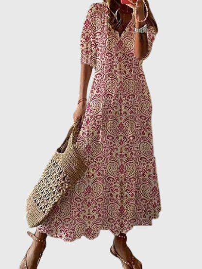 Summer Dress Women Regular Fit Casual Boho Vintage