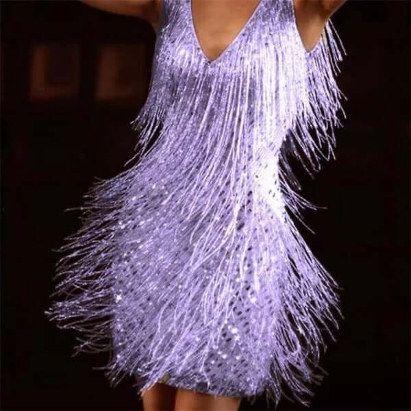 Sequin Fringe Flapper Dress Women Slim Fit Party Evening