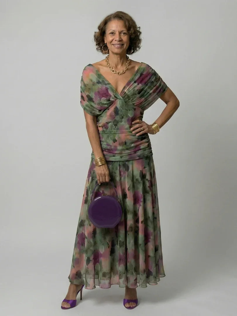 Off Shoulder Midi Dress Women Relaxed Fit Casual Summer