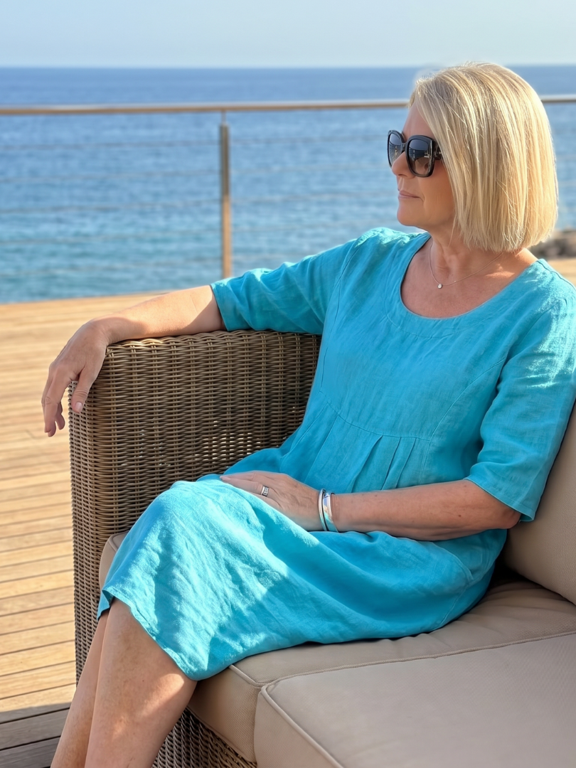 Knee Length Dress Women Relaxed Fit Casual