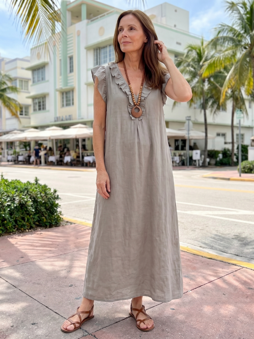 Sleeveless Midi Dress Women Relaxed Fit Casual