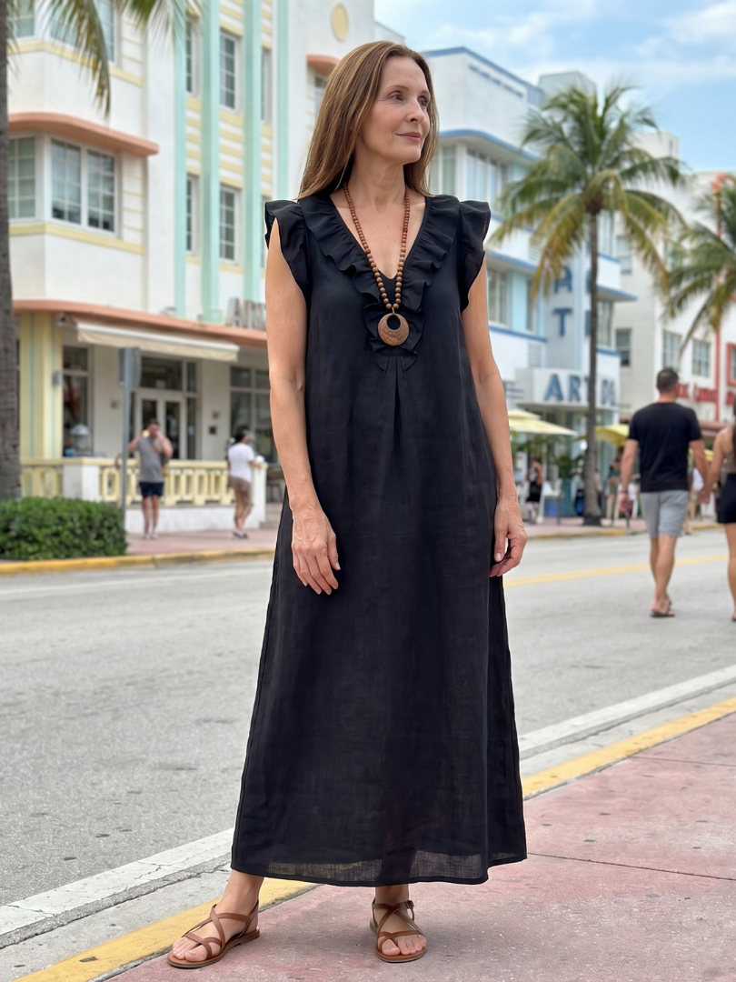 Sleeveless Midi Dress Women Relaxed Fit Casual