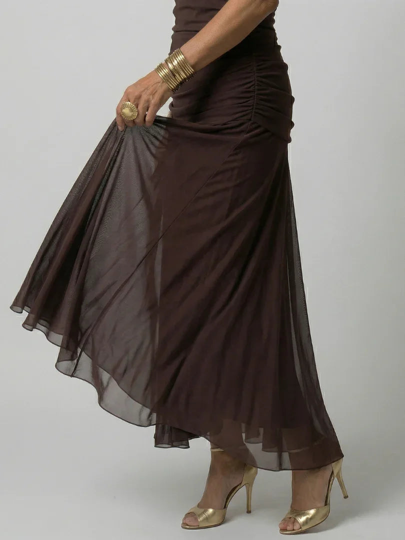 Off Shoulder Midi Dress Women Relaxed Fit Casual Summer
