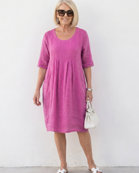 Knee Length Dress Women Relaxed Fit Casual