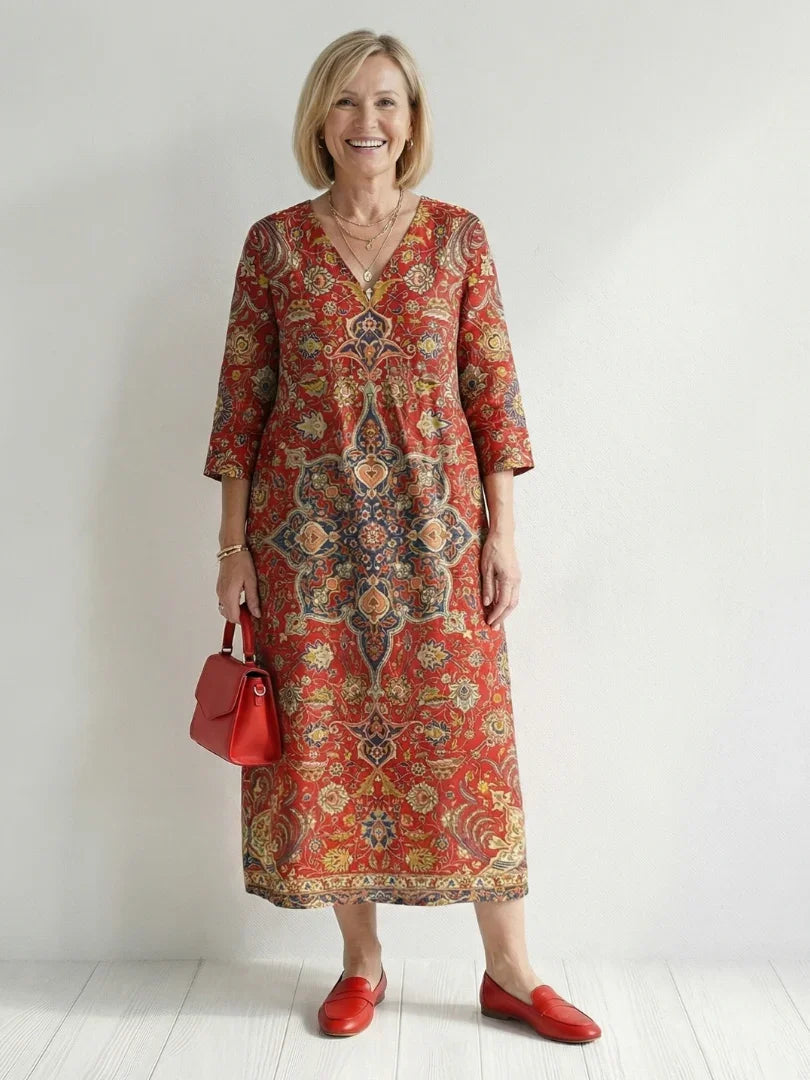 Midi Dress Women Relaxed Fit Casual