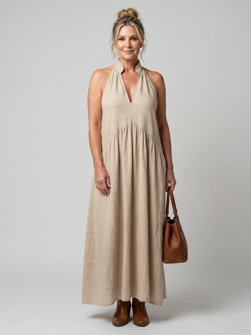 Midi Dress Women Relaxed Fit Casual Summer
