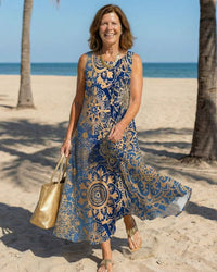 Midi Dress Women Relaxed Fit Casual Summer