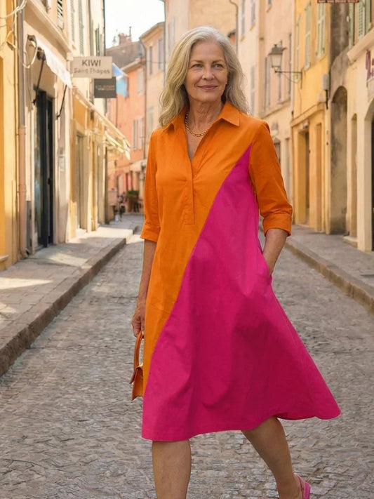 Knee-Length Dress Women Relaxed Fit Casual