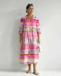 Midi Dress Women Relaxed Fit Casual
