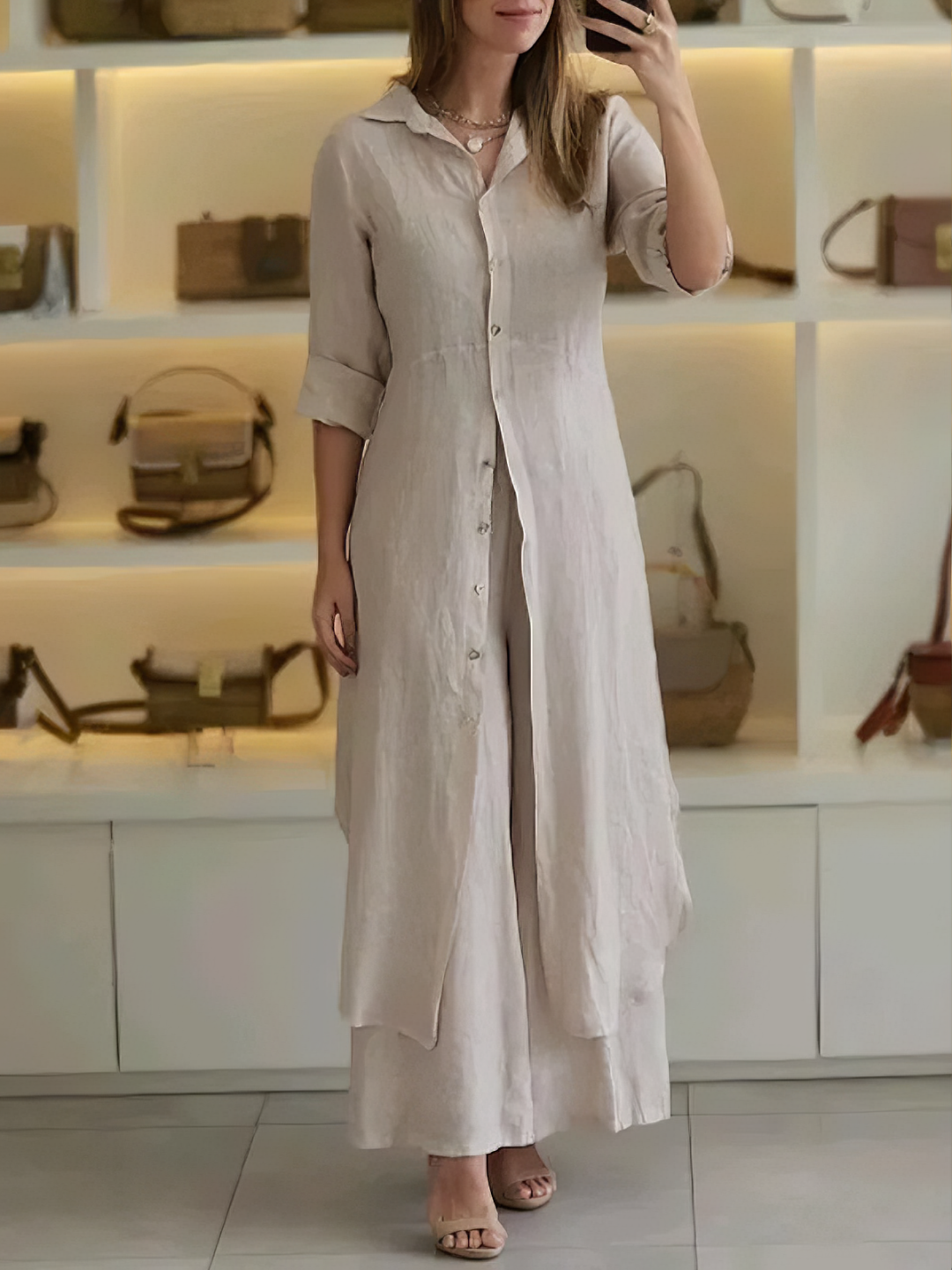 Two-Piece Set Women Loose Fit Summer Casual Business