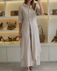 Two-Piece Set Women Loose Fit Summer Casual Business
