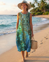 Midi Dress Women Relaxed Fit Casual