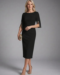 Midi Dress Women Tailored Fit Evening Formal