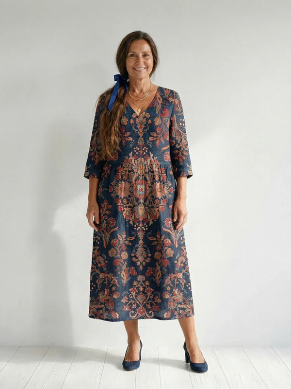 Midi Dress Women Relaxed Fit Casual