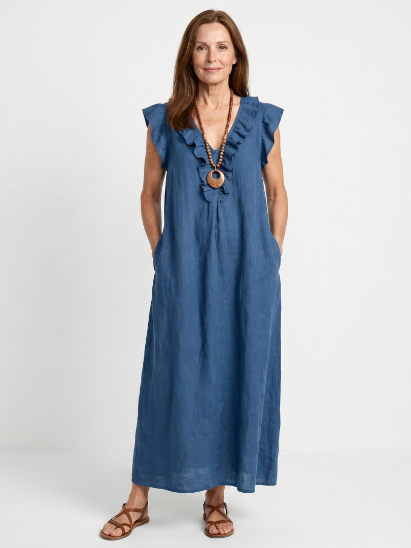 Sleeveless Midi Dress Women Relaxed Fit Casual
